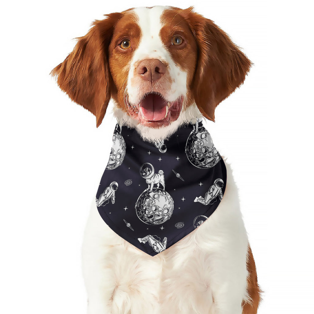 Astronaut Pug In Space Pattern Print Dog Bandana