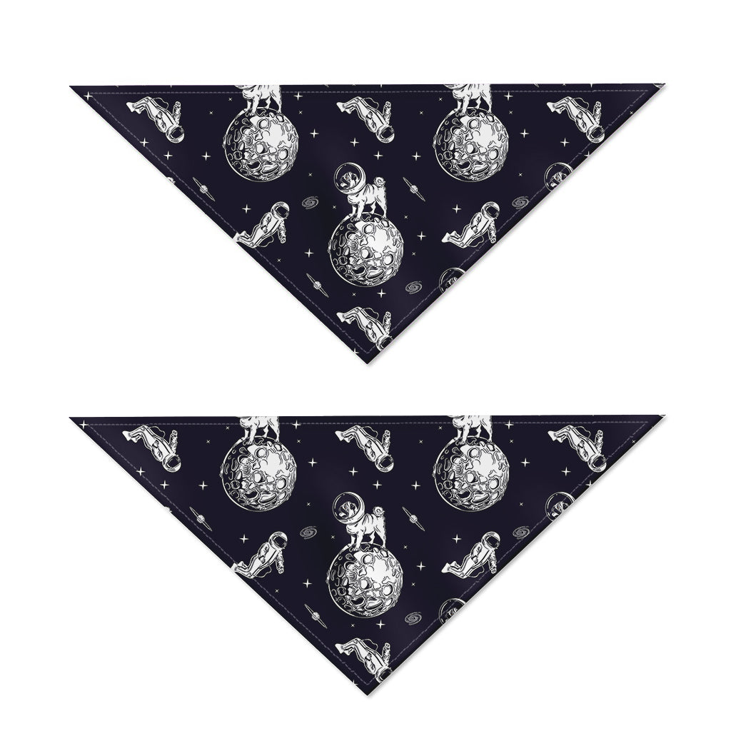 Astronaut Pug In Space Pattern Print Dog Bandana