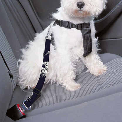 Astronaut Pug In Space Pattern Print Dog Seat Belt