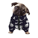 Astronaut Pug In Space Pattern Print Dog Zip Up Jacket