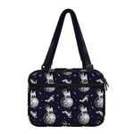 Astronaut Pug In Space Pattern Print Double Strap Bible Bag