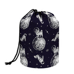 Astronaut Pug In Space Pattern Print Drawstring Makeup Bag