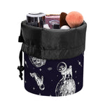 Astronaut Pug In Space Pattern Print Drawstring Makeup Bag
