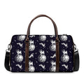Astronaut Pug In Space Pattern Print Duffel Bag