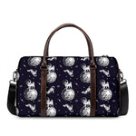 Astronaut Pug In Space Pattern Print Duffle Bag