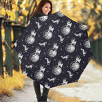 Astronaut Pug In Space Pattern Print Foldable Umbrella