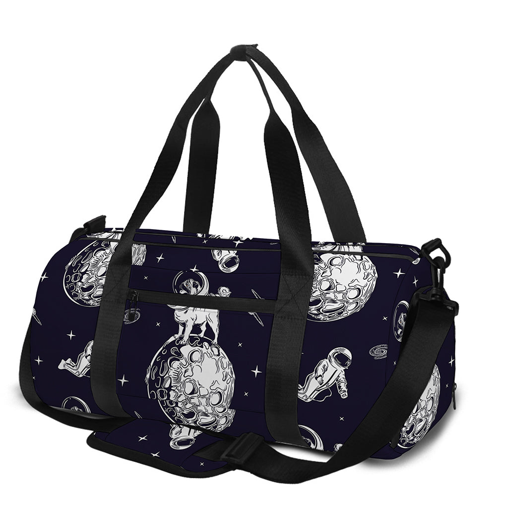 Astronaut Pug In Space Pattern Print Gym Bag
