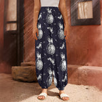 Astronaut Pug In Space Pattern Print Harem Pants