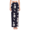 Astronaut Pug In Space Pattern Print High Slit Maxi Skirt