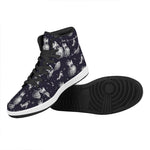 Astronaut Pug In Space Pattern Print High Top Leather Sneakers