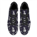 Astronaut Pug In Space Pattern Print High Top Leather Sneakers