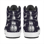 Astronaut Pug In Space Pattern Print High Top Leather Sneakers