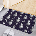 Astronaut Pug In Space Pattern Print Indoor Door Mat
