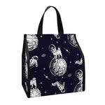 Astronaut Pug In Space Pattern Print Insulated Lunch Tote
