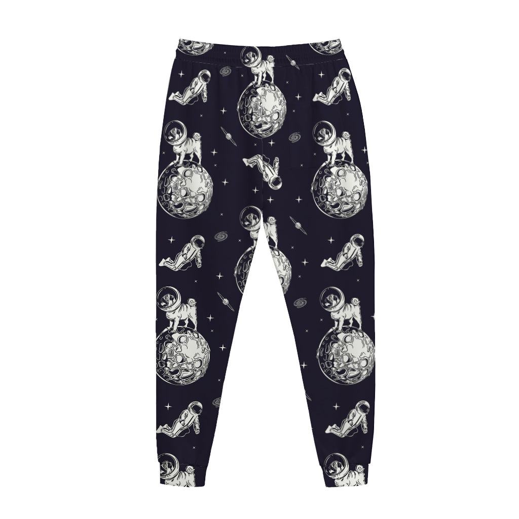 Astronaut Pug In Space Pattern Print Jogger Pants