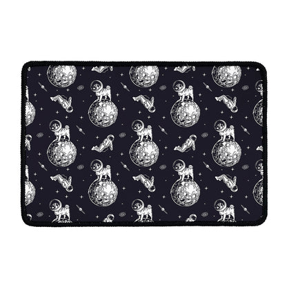 Astronaut Pug In Space Pattern Print Kitchen Mat