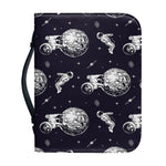Astronaut Pug In Space Pattern Print Leather Bible Cover
