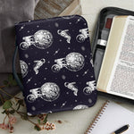 Astronaut Pug In Space Pattern Print Leather Bible Cover