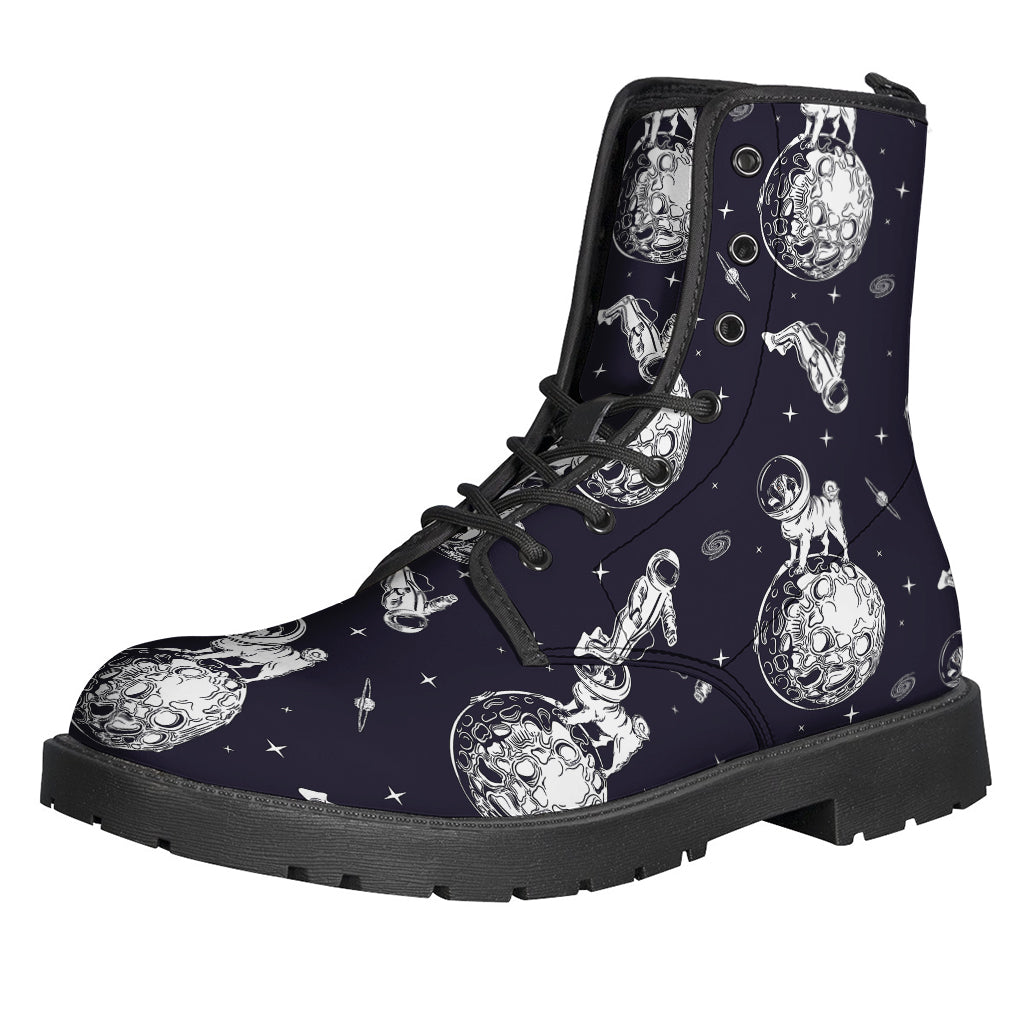 Astronaut Pug In Space Pattern Print Backpack