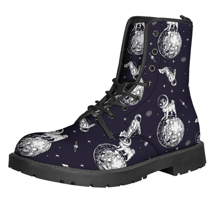 Astronaut Pug In Space Pattern Print Backpack