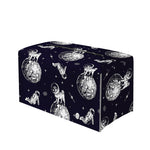 Astronaut Pug In Space Pattern Print Leather Tissue Box Cover