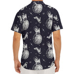 Astronaut Pug In Space Pattern Print Men's Deep V-Neck Shirt