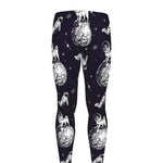 Astronaut Pug In Space Pattern Print Men's leggings