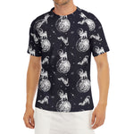 Astronaut Pug In Space Pattern Print Men's Short Sleeve Rash Guard