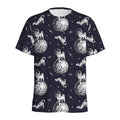Astronaut Pug In Space Pattern Print Men's Athletic T-Shirt