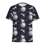 Astronaut Pug In Space Pattern Print Men's Sports T-Shirt