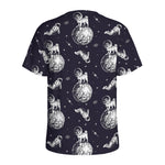 Astronaut Pug In Space Pattern Print Men's Sports T-Shirt