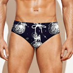 Astronaut Pug In Space Pattern Print Men's Swim Briefs