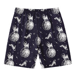 Astronaut Pug In Space Pattern Print Men's Swim Trunks