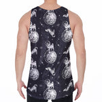 Astronaut Pug In Space Pattern Print Men's Velvet Tank Top