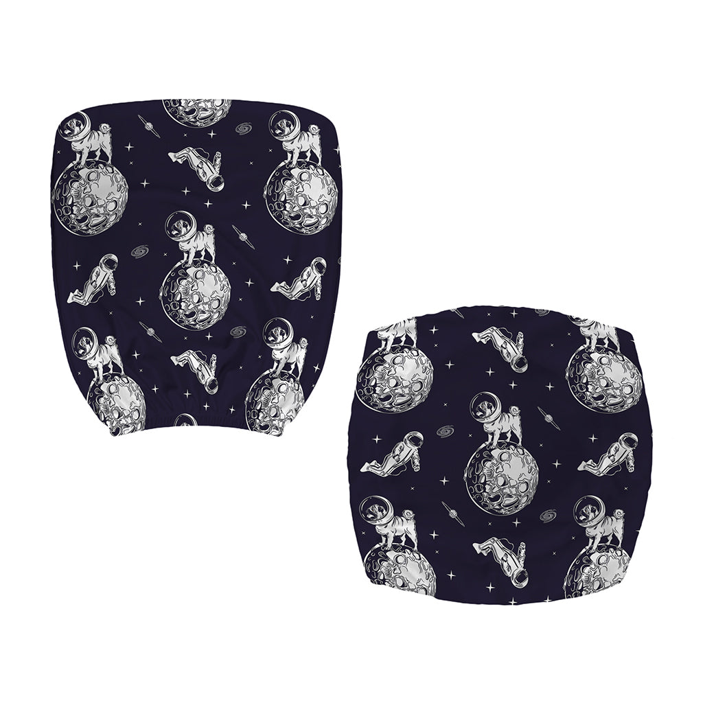 Astronaut Pug In Space Pattern Print Office Chair Cover