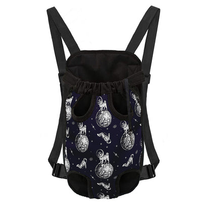 Astronaut Pug In Space Pattern Print Pet Carrier Backpack