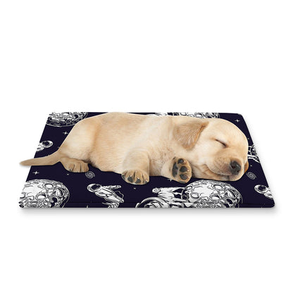 Astronaut Pug In Space Pattern Print Pet Cooling Mat Cover