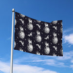 Astronaut Pug In Space Pattern Print Polyester Flag