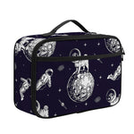 Astronaut Pug In Space Pattern Print Portable Lunch Bag