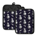 Astronaut Pug In Space Pattern Print Pot Holders With Pocket