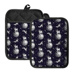 Astronaut Pug In Space Pattern Print Pot Holders With Pocket