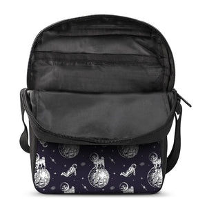 Astronaut Pug In Space Pattern Print Rectangular Crossbody Bag