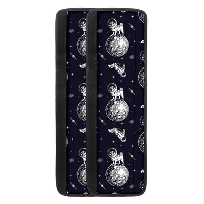 Astronaut Pug In Space Pattern Print Refrigerator Handle Covers