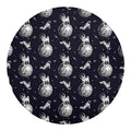 Astronaut Pug In Space Pattern Print Round Blanket