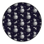 Astronaut Pug In Space Pattern Print Round Floor Mat