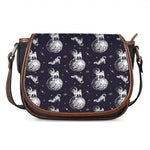 Astronaut Pug In Space Pattern Print Saddle Bag