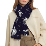Astronaut Pug In Space Pattern Print Scarf