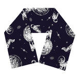 Astronaut Pug In Space Pattern Print Scarf