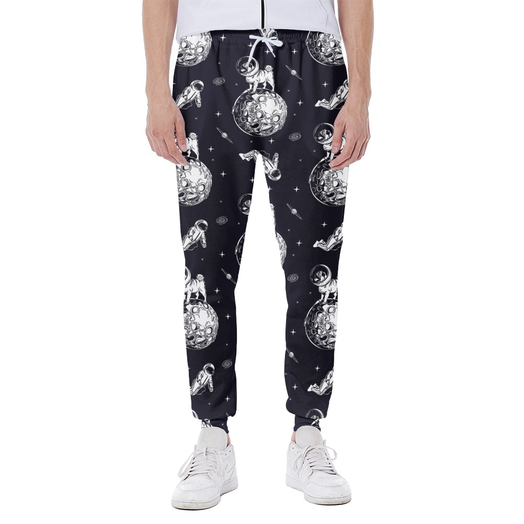 Astronaut Pug In Space Pattern Print Scuba Joggers
