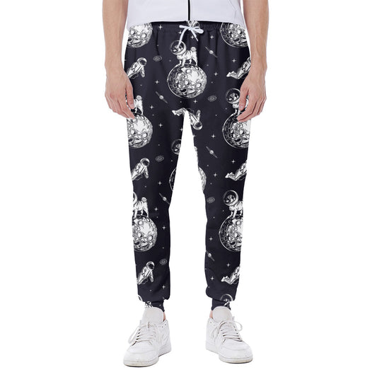 Astronaut Pug In Space Pattern Print Scuba Joggers